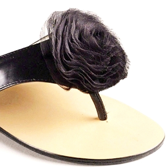 NINE WEST Chiffon Rose Thong Slides NEW! - Picture 6 of 6